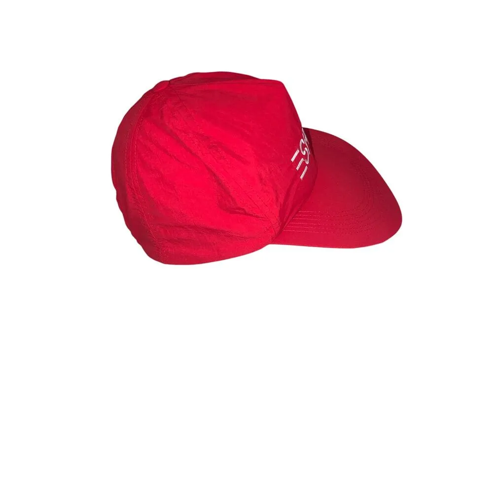 Esprit  Hat Baseball Cap Red White Embroidered Adjustable Snap Back 80s Preppy - Image 2