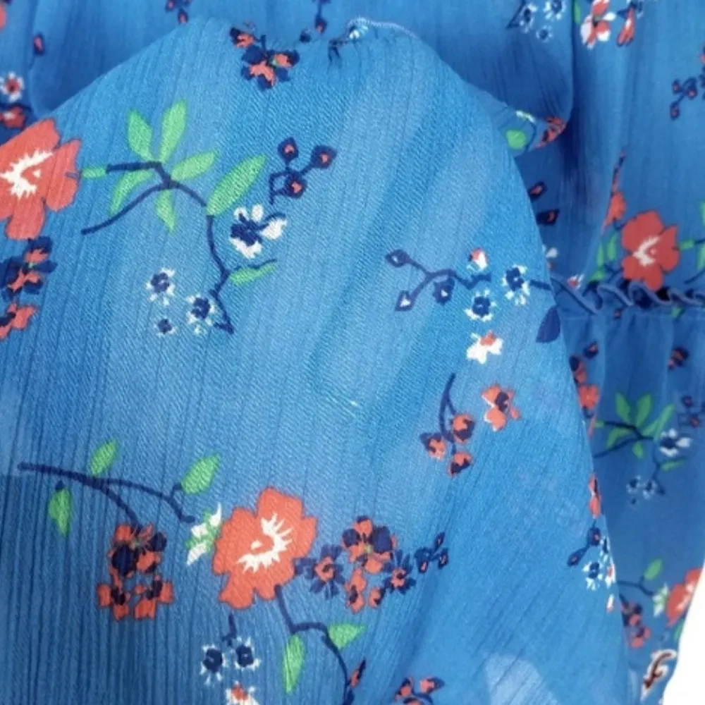 Hollister Blue Boho Floral Cami Top - Image 7