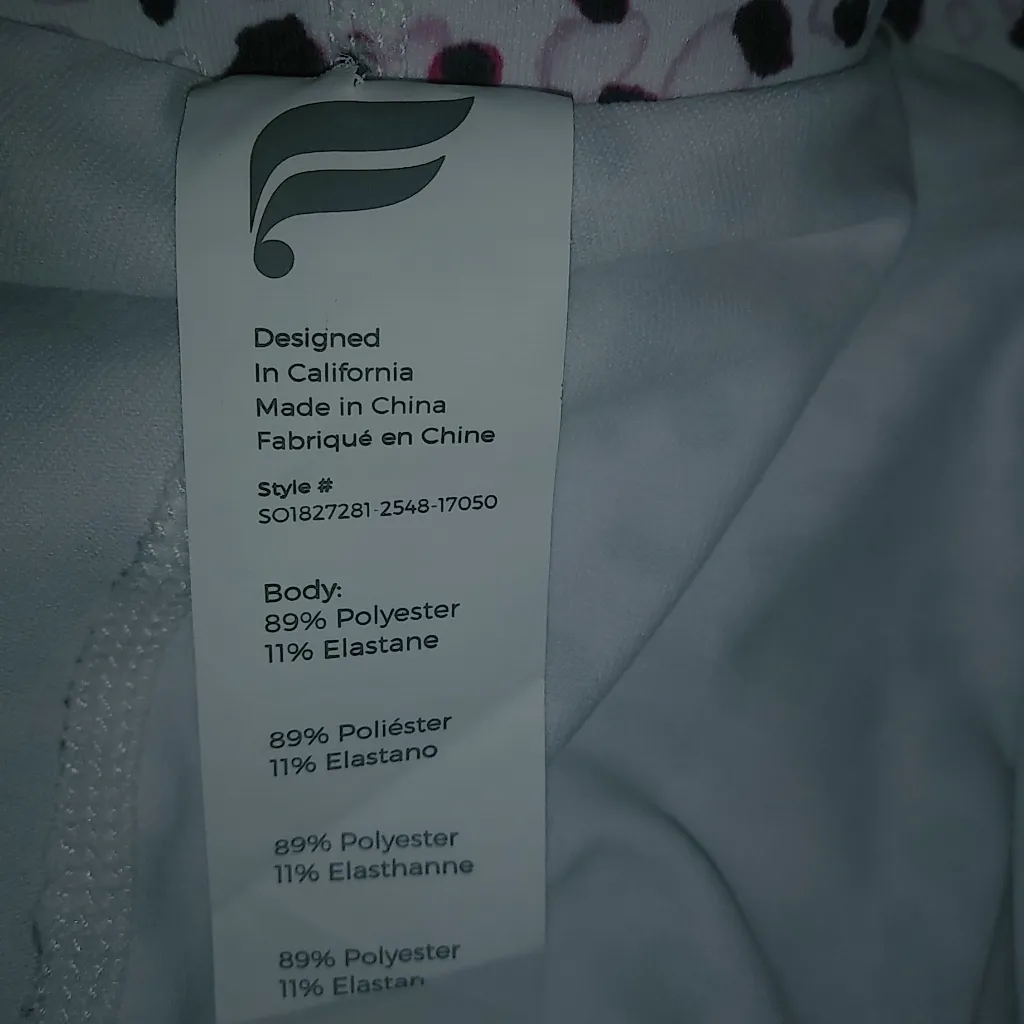 Fabletics L Running Double Layer Shorts Spotted Print Pink Purple Gray - Image 7