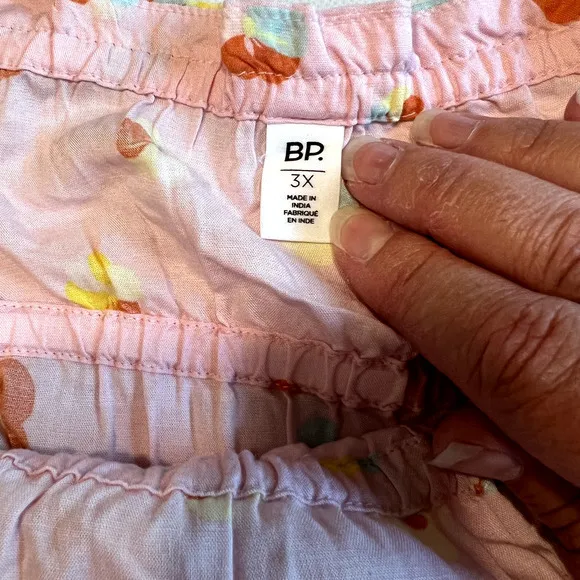 BP Womens Pink 3X Smocked Halter‎ Top Floral Print Ruffle Trim Sleeveless - Image 2