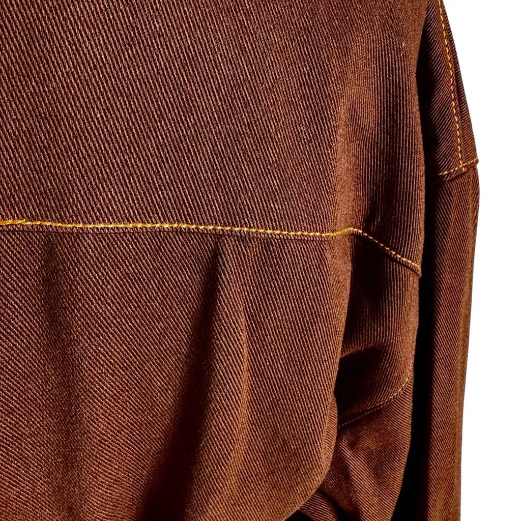 NWT The Fifth Label Denim Cathedral Belted Mini Utility Dress Brown Size S - Image 8