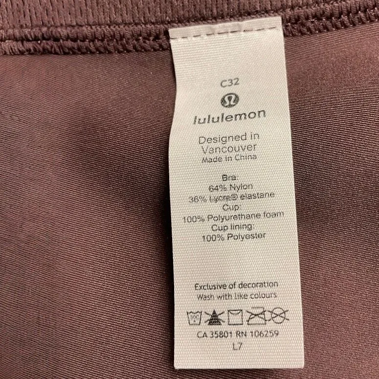 Lululemon Take Shape Bra Size 32C Henna Underwire Stretch Lightweight. Athletic‎ Brown - Image 9