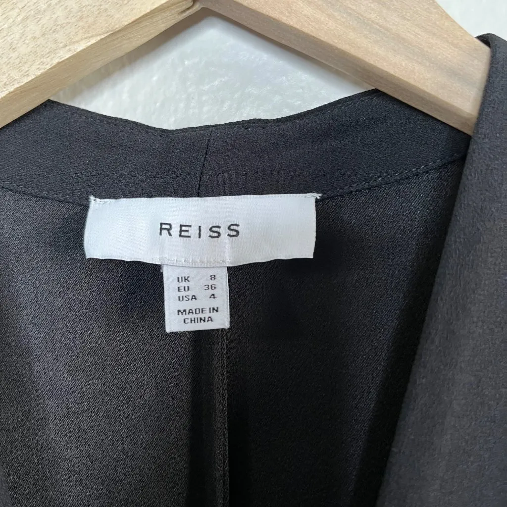 Reiss Womens Black Sleeveless Raya Belted Maxi Dress Size 4 - Image 4