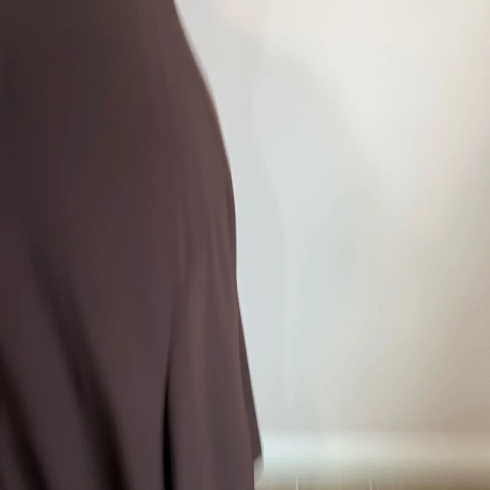 Y2K DressBarn Chocolate Brown Slinky Midi Dress 10 Stretch V Neck Elegant - Image 8