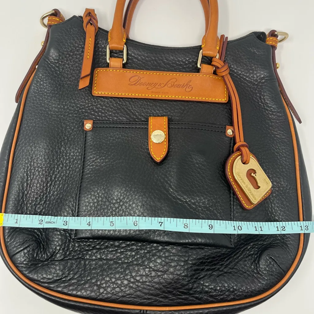 Dooney and Bourke Vintage Florentine Tear Drop Hobo Bag - Black - Image 9