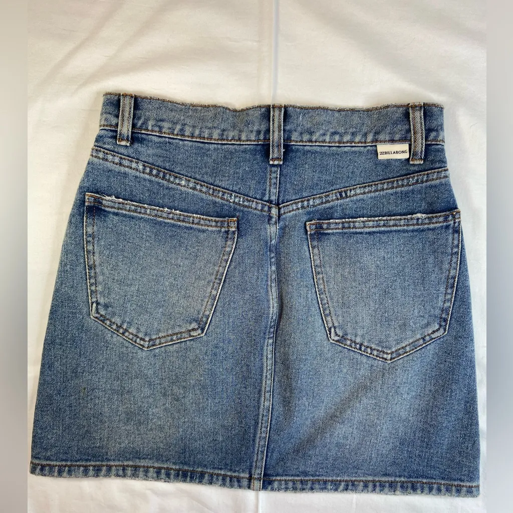 Billabong mini Jean Skirt slit in front size 26‎ - Image 8