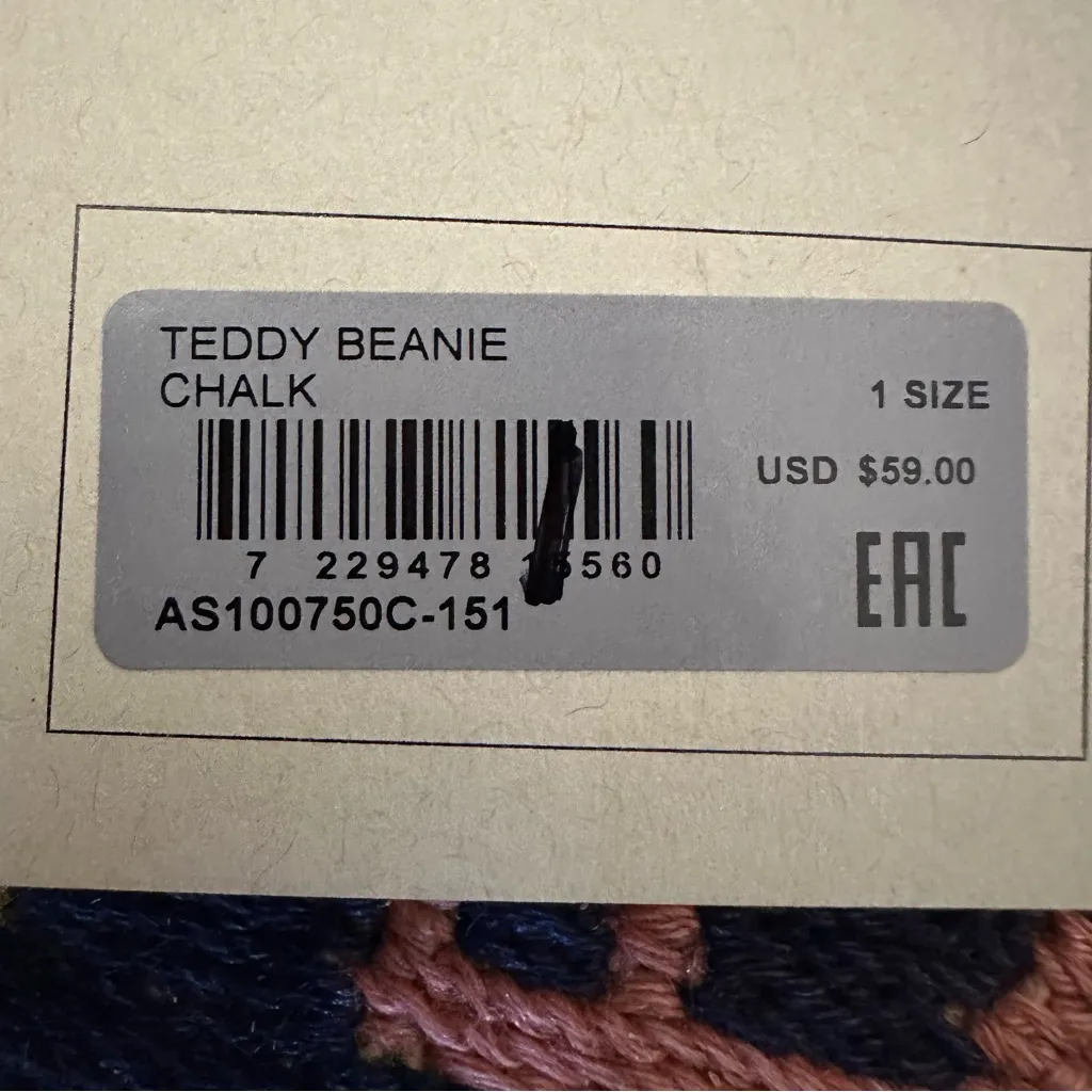 NWT AllSaints Ivory Wool Beanie - Image 5