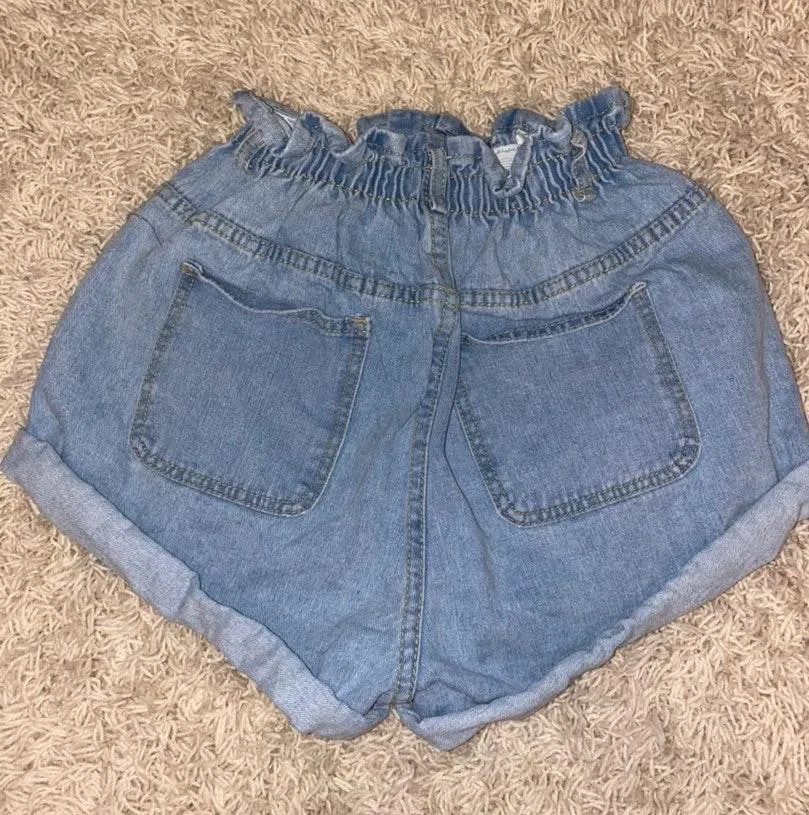 Vintage Denim Shorts Blue Size M - Image 2