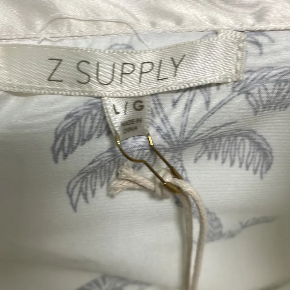 Z SUPPLY JOLIE SAFARI SATIN LOUNGE PAJAMA TOP NEW - Image 4