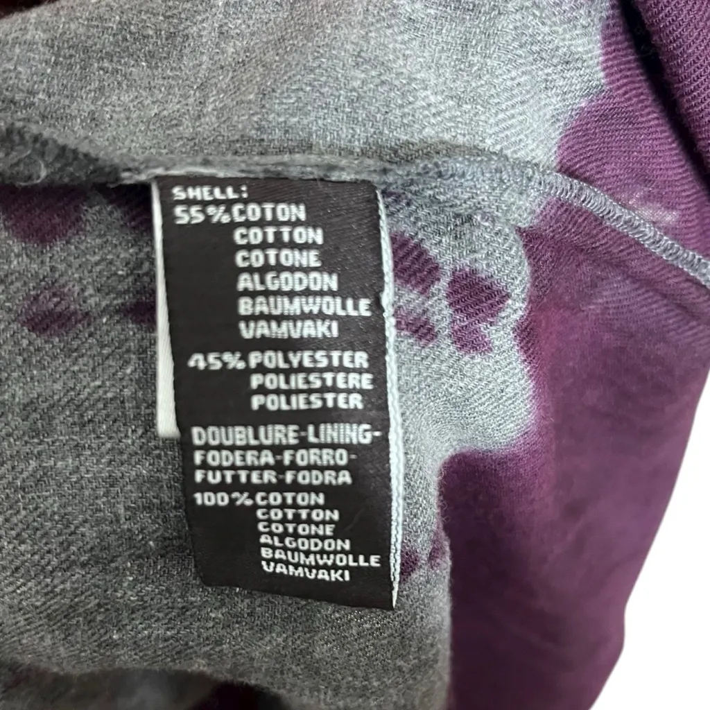 Tuckernuck Antik Batik Belted Shirt Dress Women’s Large Purple Gray Tie Dye - Image 11