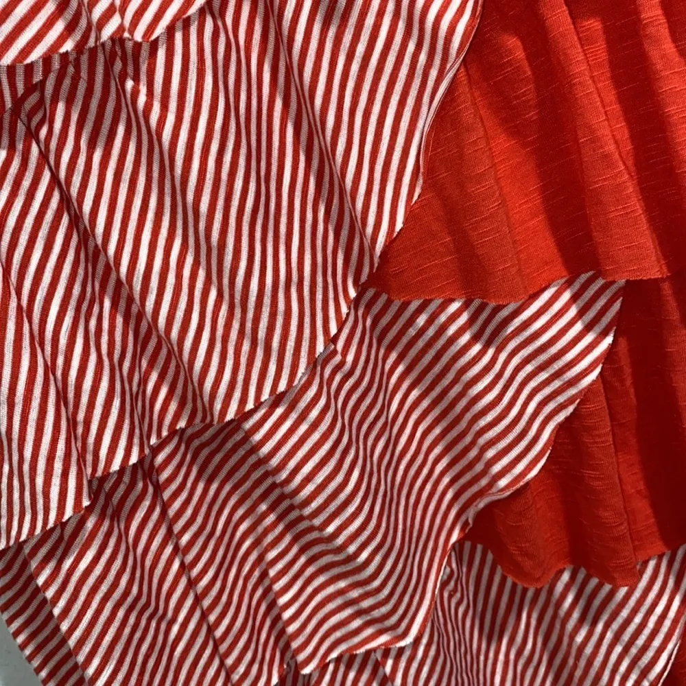 French Laundry blouse tank top layered raw hem diagonal asymmetrical‎ layers NEW - Image 3