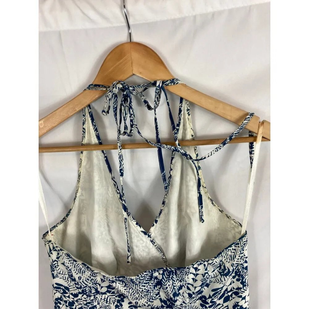 Ann Taylor Vintage Silk Blend Floral Sleeveless Halter Dress size 6 - Image 5