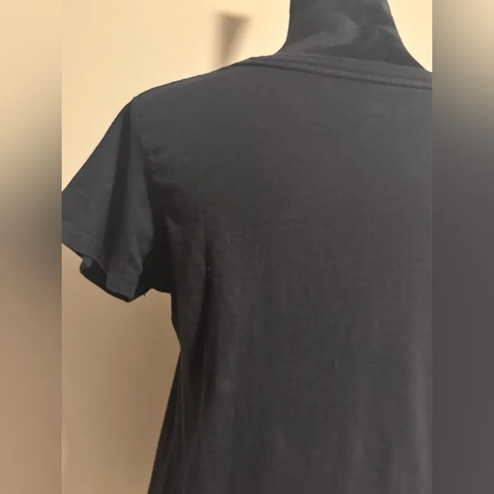 EUC Way To Celebrate Halloween Black and Orange Cat on Moon Graphic Tee Size L Size L - Image 6