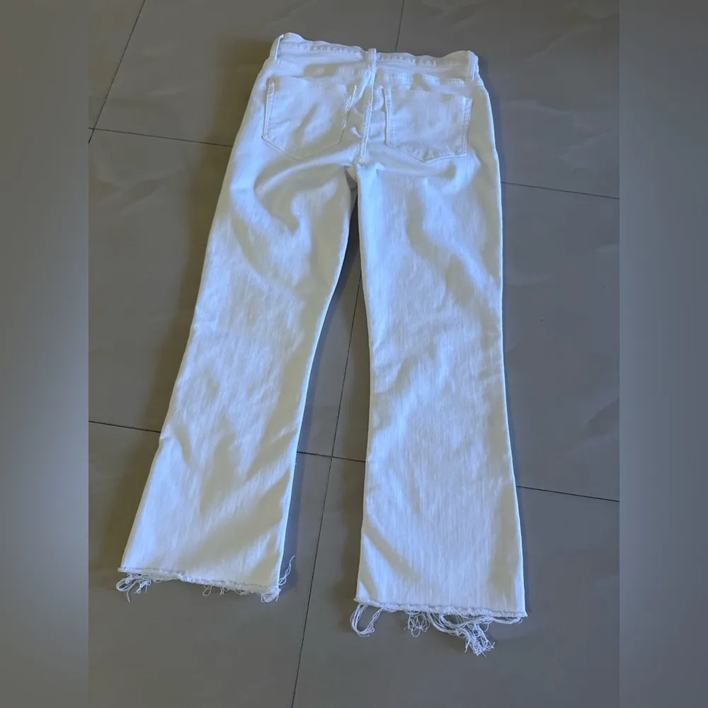 J. Crew Factory Flare Crop White Jean in Signature Stretch Sz 29  Summer - Image 3