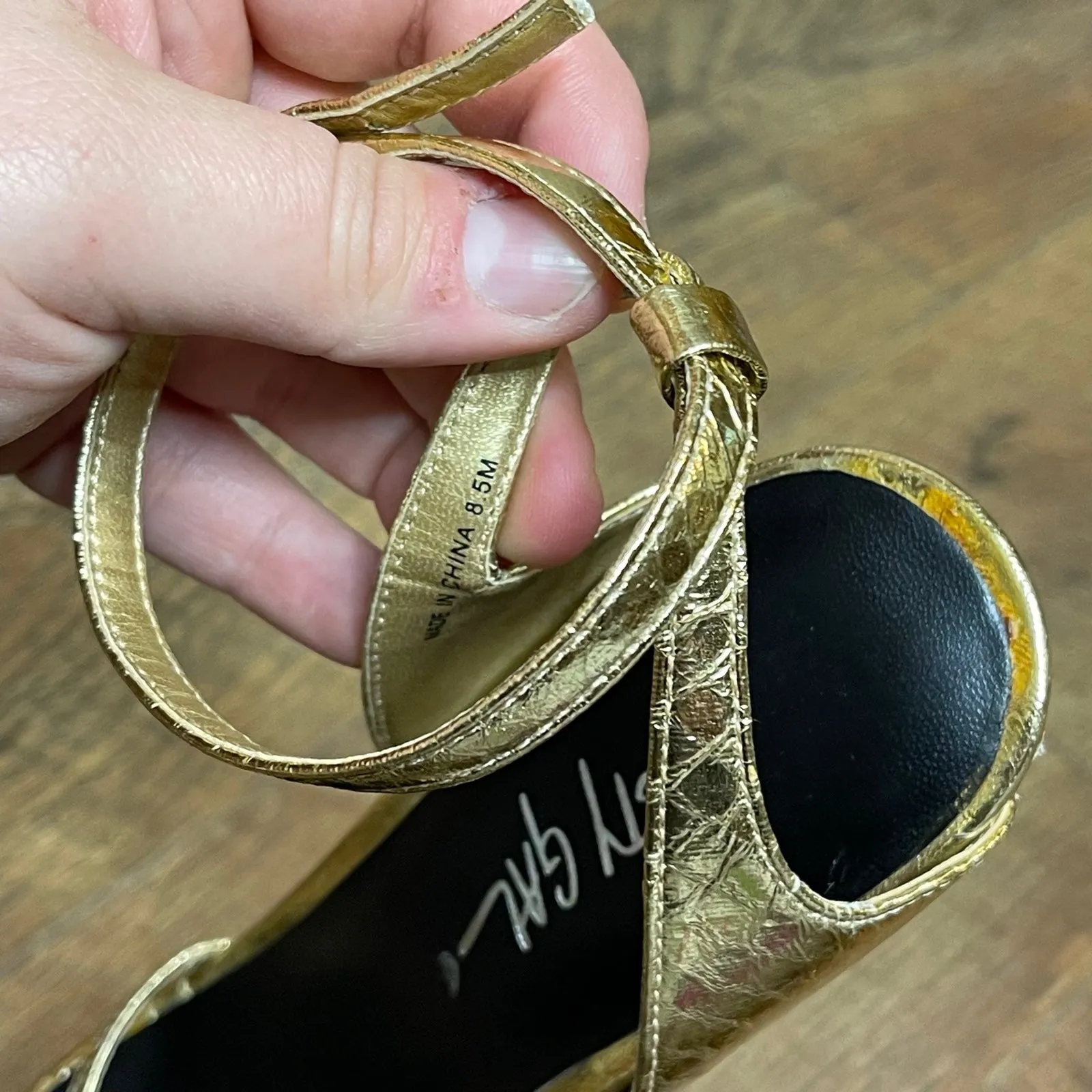 Nasty Gal  Woman’s Gold “Night Out” Classy Heels Size 8.5M - Image 7