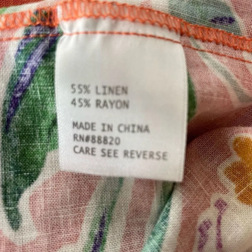 Rachel Roy Long Floral Linen Maxi Skirt Size M New - Image 9