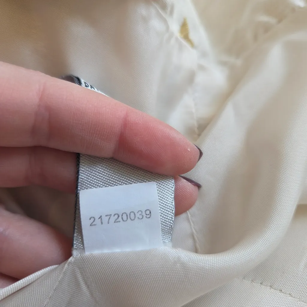 Tibi Cream and Gold Mini Cocktail Dress - Image 16