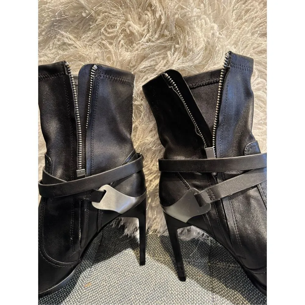 Reiss Hayworth Stiletto High bootie black size 38/ 7.5 new with box - Image 4