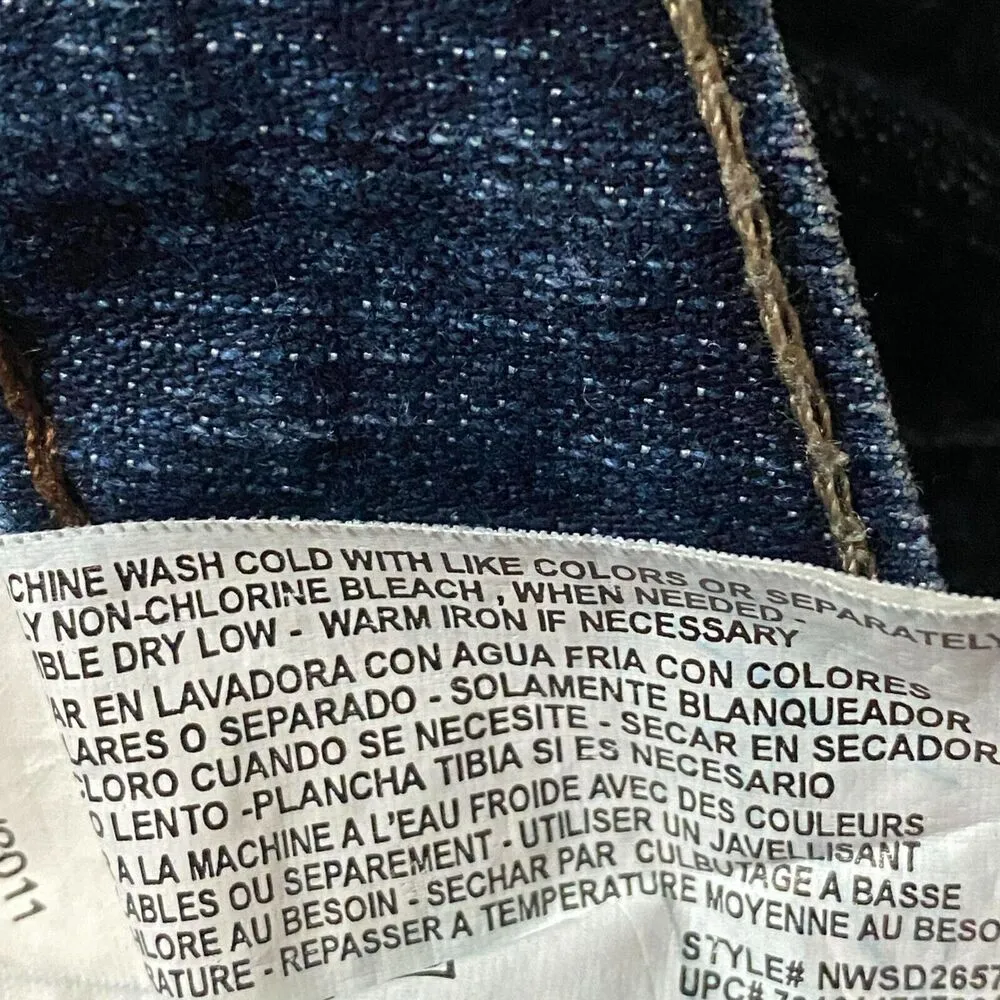 Nine West Jeans SAMS SANTA MONICA Straight Leg Dark Wash Stretch size 10 HEMMED - Image 12