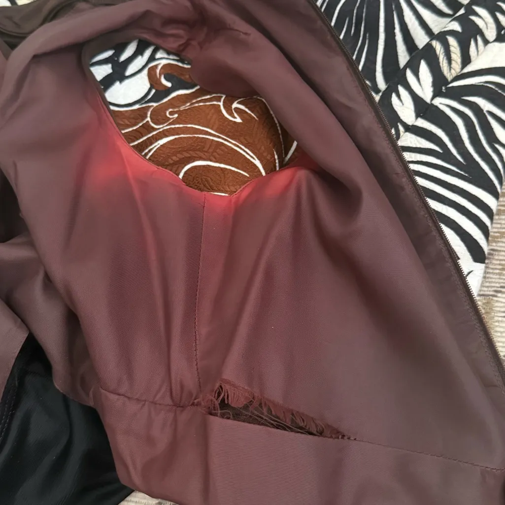 60’s 70’ Vintage Dress Boho Floral w/Shorts S Small M Medium Brown - Image 10