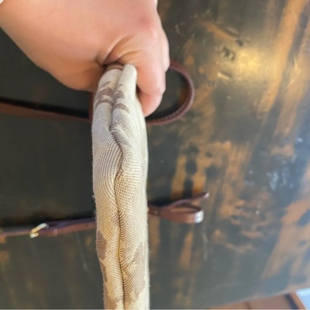 Disney Dooney & Bourke Brown Tonal Mickey Mouse Triple Zip Crossbody Purse - Image 10