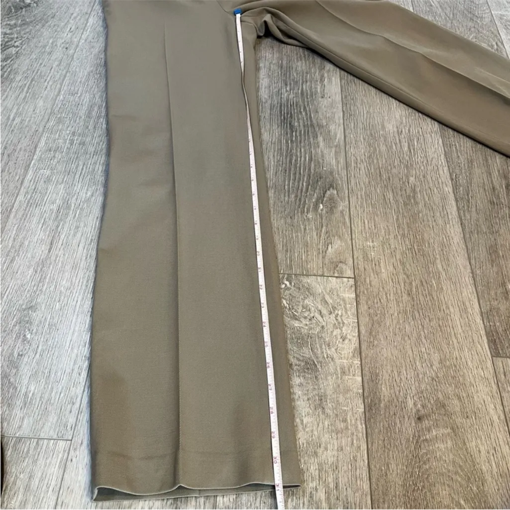 ARITZIA Babaton Agency Pant Wool Trousers Tan Front Crease Minimalist like new 0 - Image 11