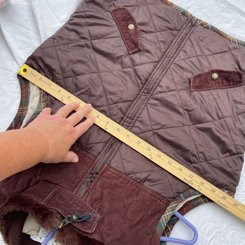 Cabi size L quilted brown vest with sunflower interior - Image 5