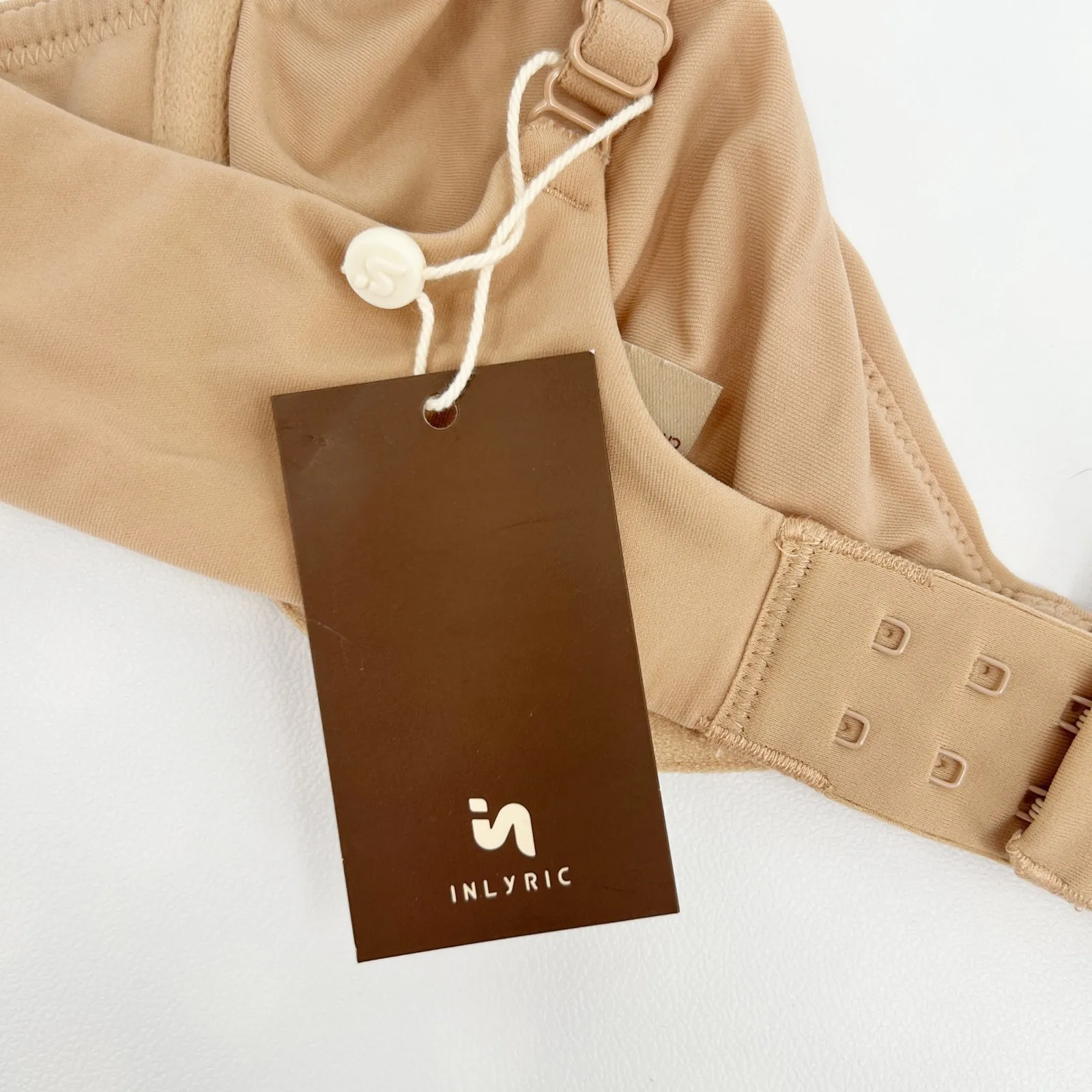 NWT INLYRIC Womens Unlined Scoop Bra Warm Beige Nude Size 34A Underwire Tan - Image 7