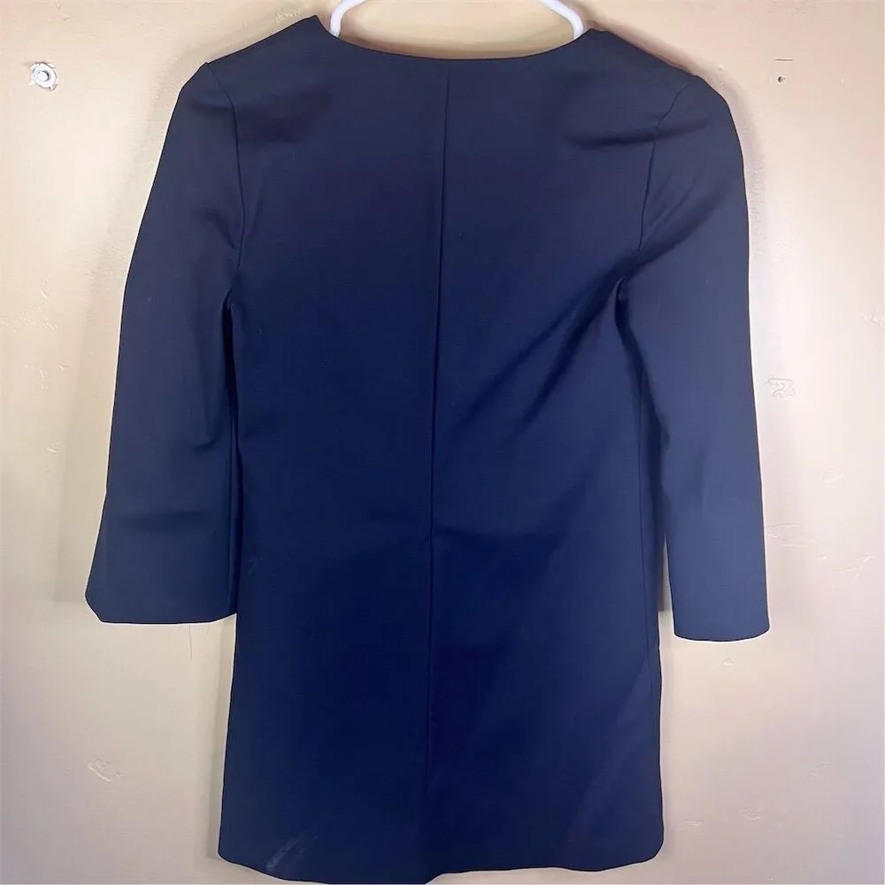 Patrizia Pepe Women's Classic Black Bell Sleeve Mini‎ Dress Size 38 US 8 Capsule - Image 6