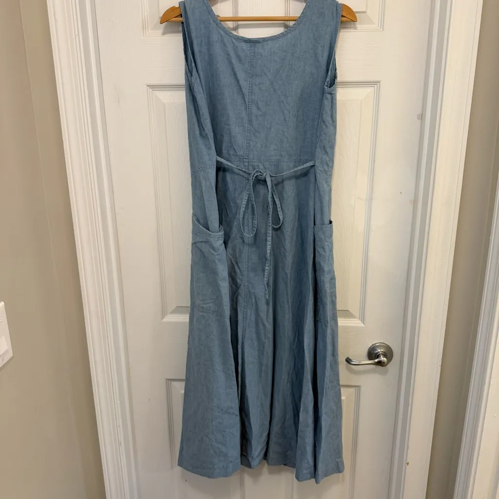 Vintage Laura Ashley Chambray Dress - Image 3