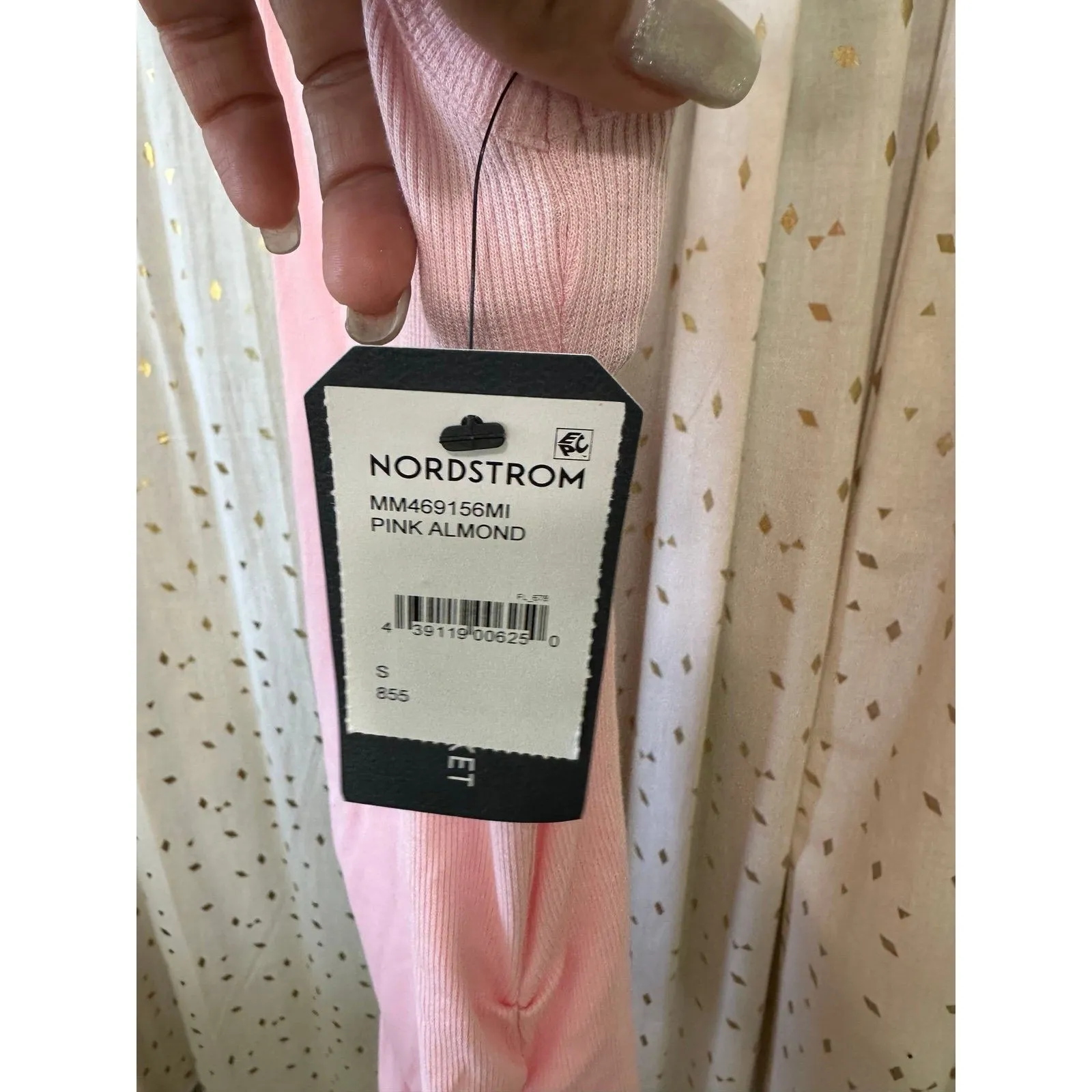 NWT Melrose And Market Pink Almond Side Ruched Knit Tank Bodycon Dress S - Image 5