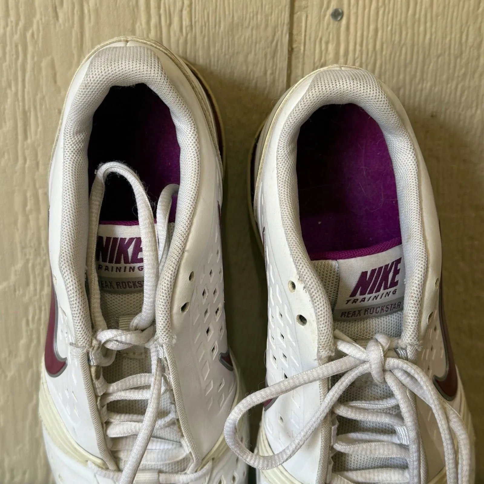 Nike Womens Reax Rockstar 415355-101 White Pink Casual Shoes Sneakers Size 6.5‎ - Image 8