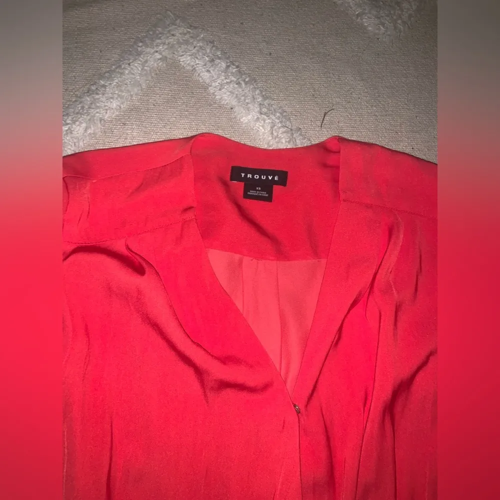 Trouvé red wrap style romper satin contemporary boho classic designer spring Size XS - Image 4