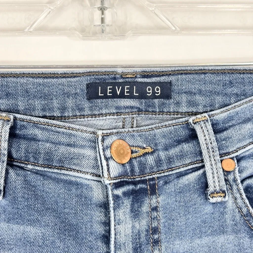 Level99 Size 10 Jeans Skinny‎ Nostalgic Blue Cotton High Rise Anthropologie 967 - Image 8