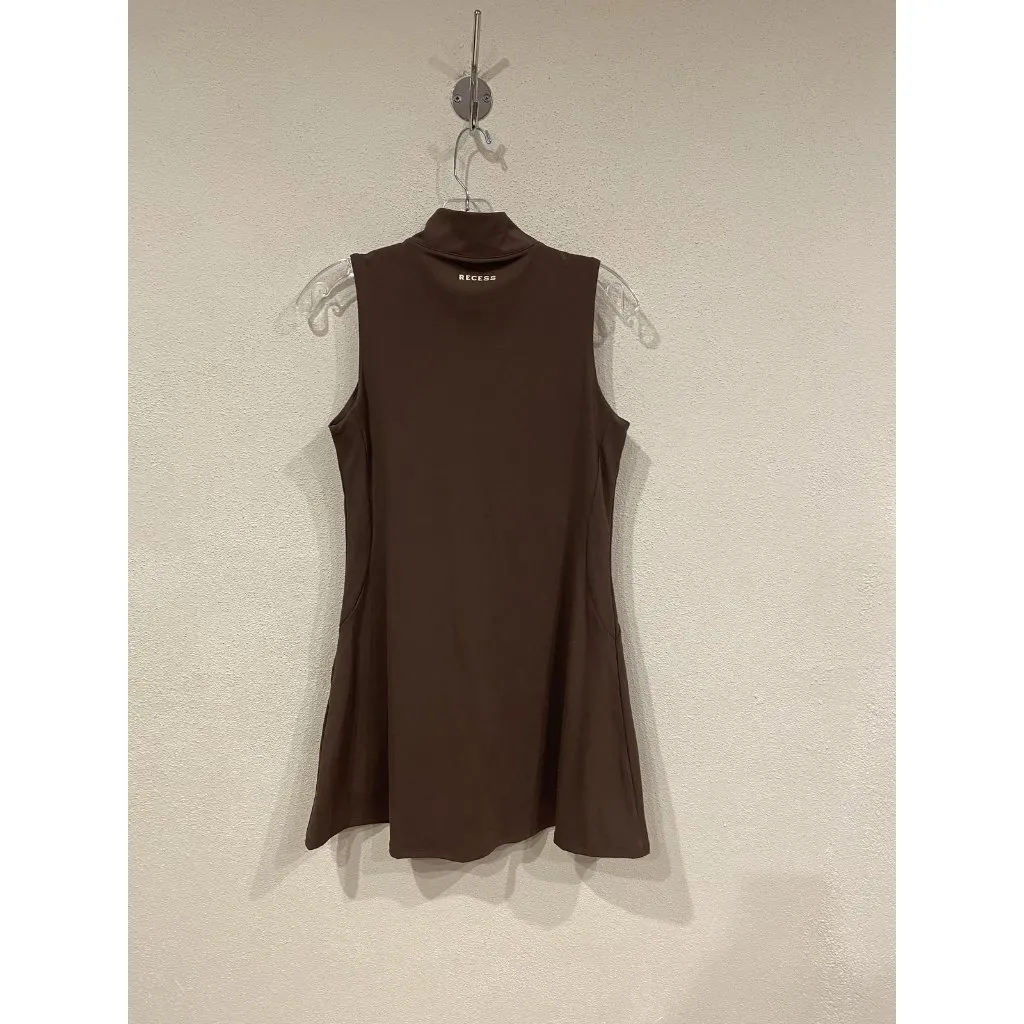 Recess Merrit Dress Womens Medium Brown Sleeveless Zip Golf Tennis - Image 5