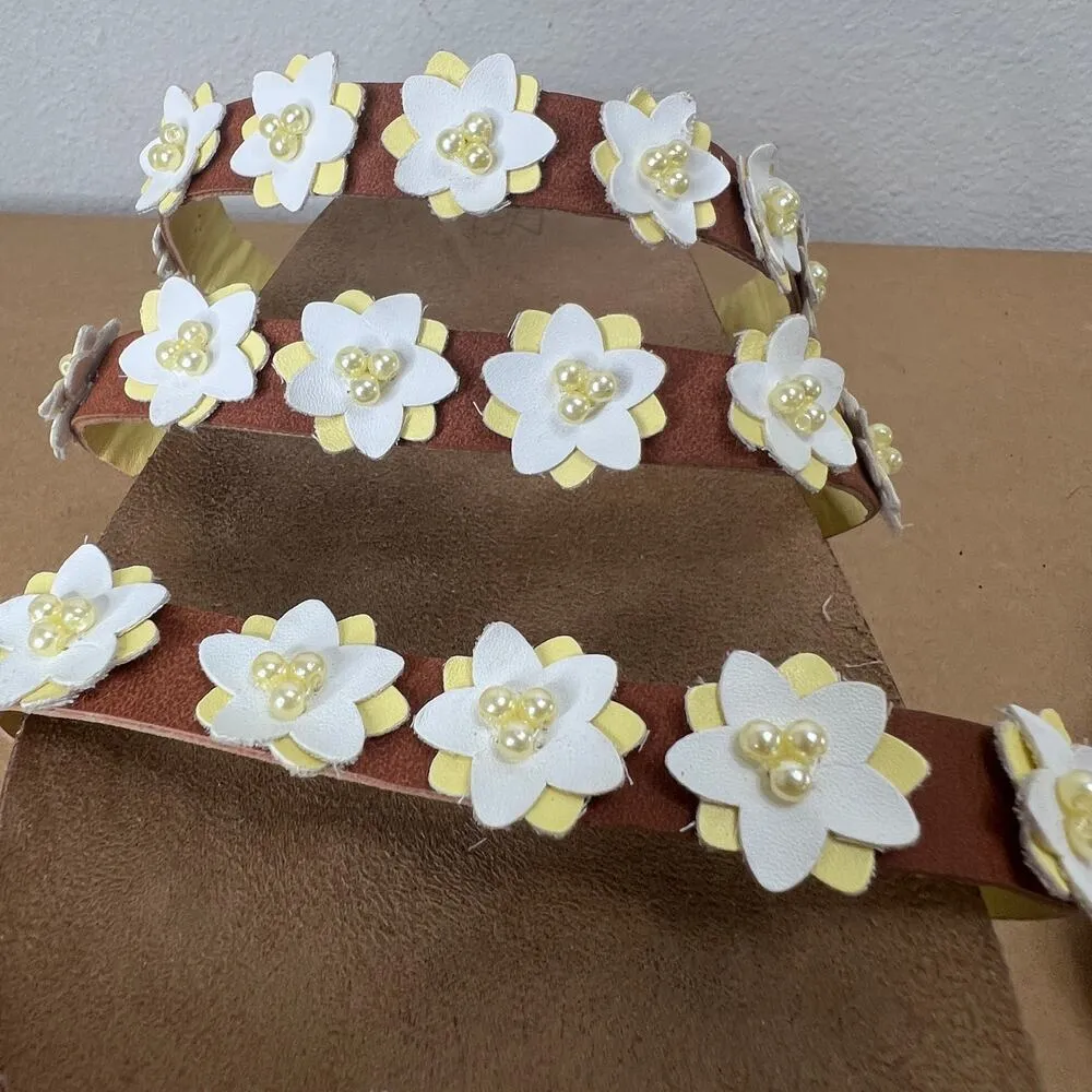 No Boundaries NOBO Daisy Cork Platform Sandals Slide Chunky Boho Hippie Y2K Sz 9 - Image 3