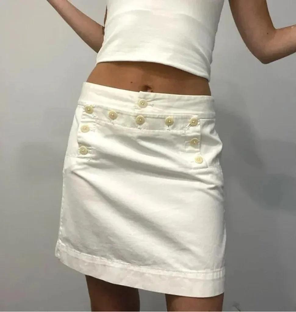 J.Crew Vintage Y2K Classic Twill Chino Mini Skirt White Size 0 - Image 3