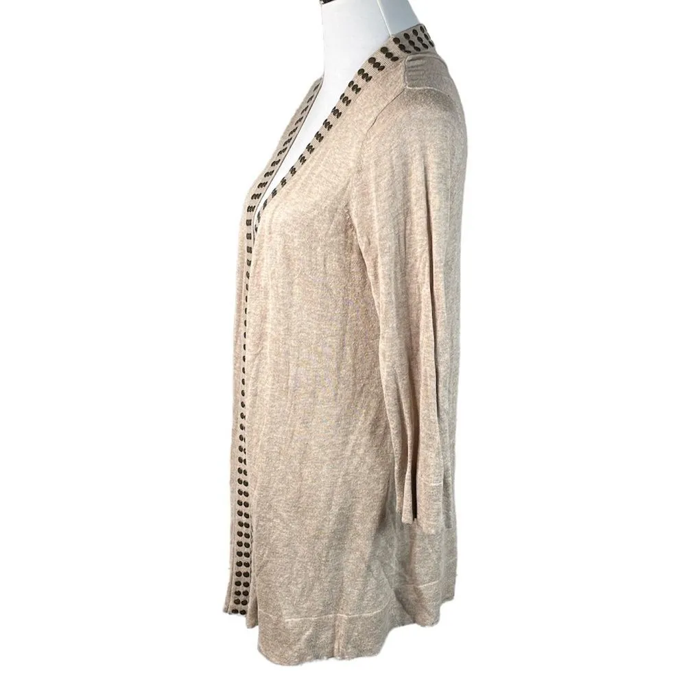 Motherhood Maternity Studded Open Cardigan Cream Size Medium - Image 2