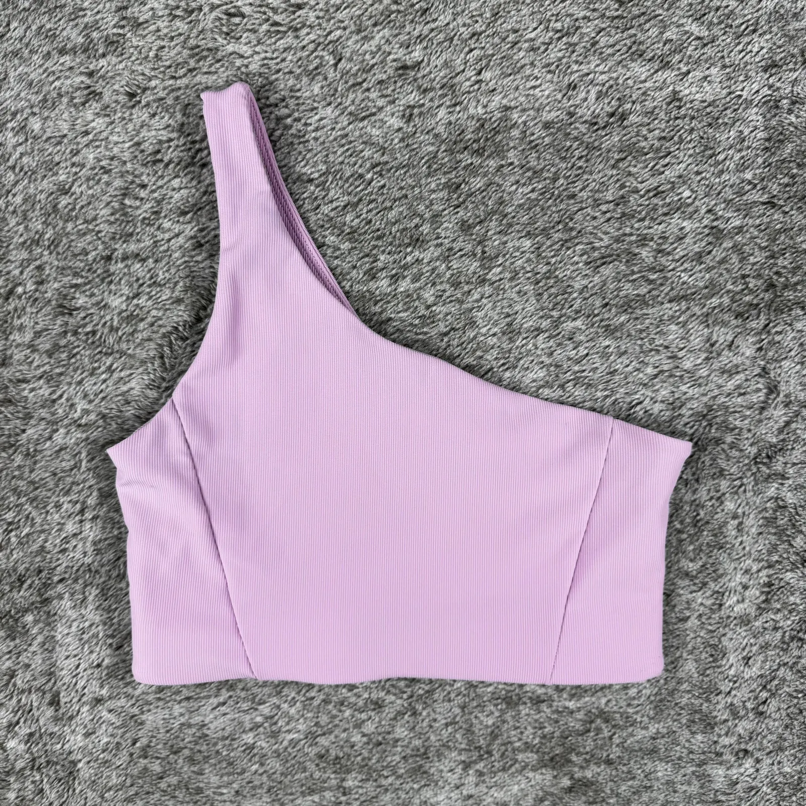Willow The Label One Shoulder Sports Bra/Crop Top Women's Small Purple - Image 3
