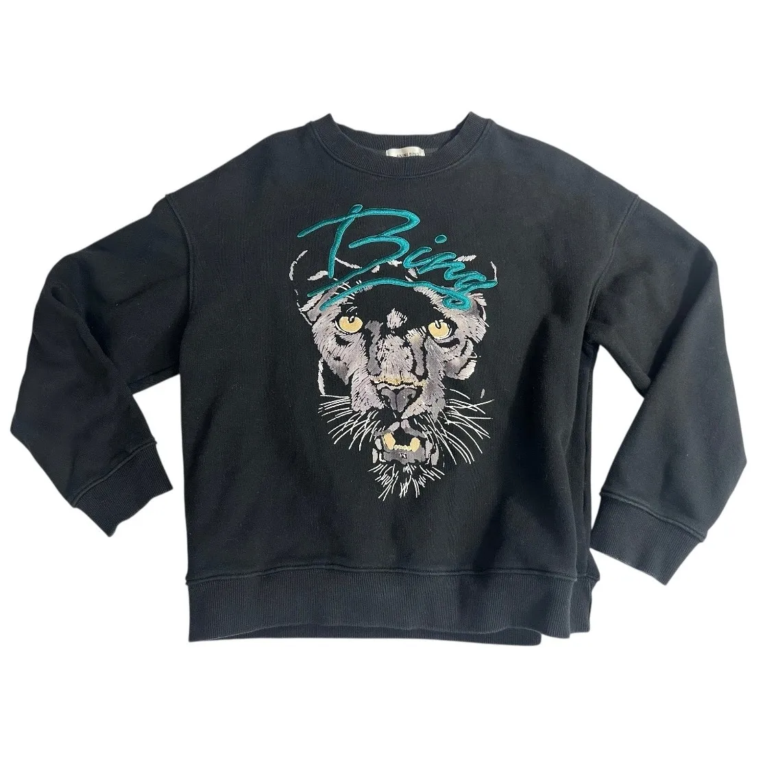 Anine Bing Kenny Sweatshirt Panther in Vintage Black size Small - Image 3