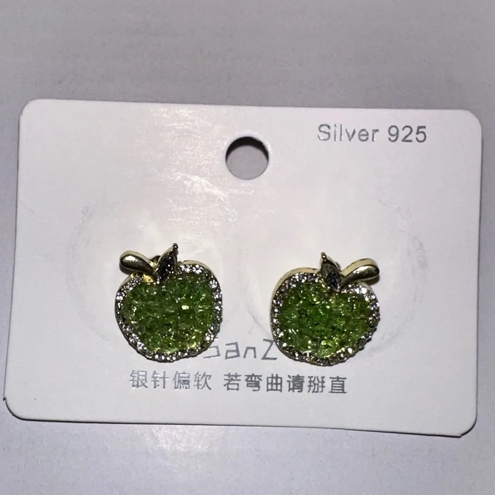 Green Apple Earrings - Image 2