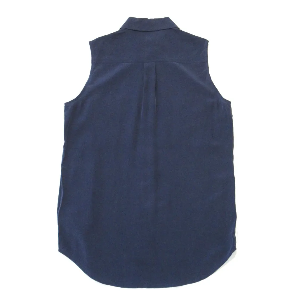 NWT Equipment Sleeveless Slim Signature in Peacoat Button Down Dress XS - Image 8