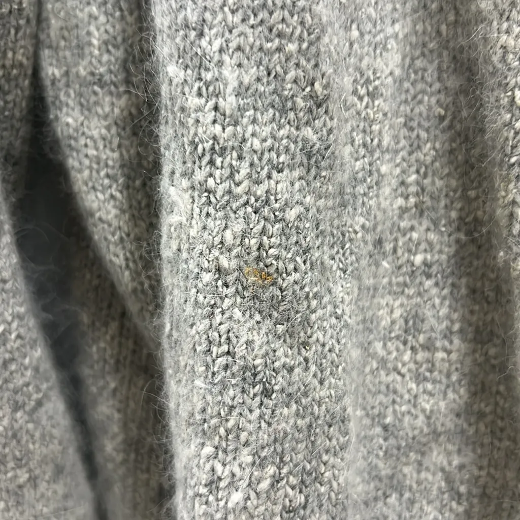 Reference Point  Angora Silk Lambswool rabbit Sweater Grey 80’s vintage cardigan - Image 7
