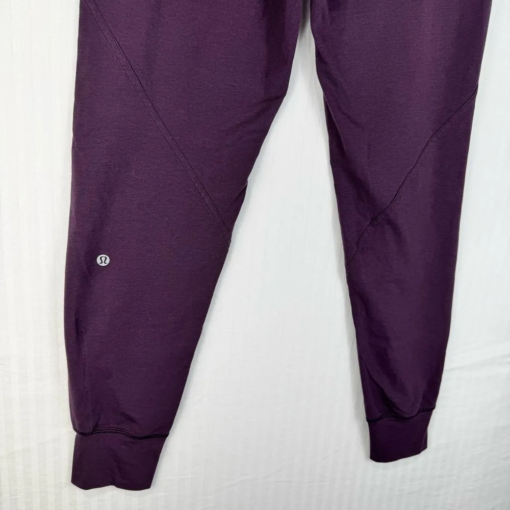 Lululemon Meant To Move Black Cherry Yoga 27” Jogger Pants Women’s 6 Pima Cotton - Image 5