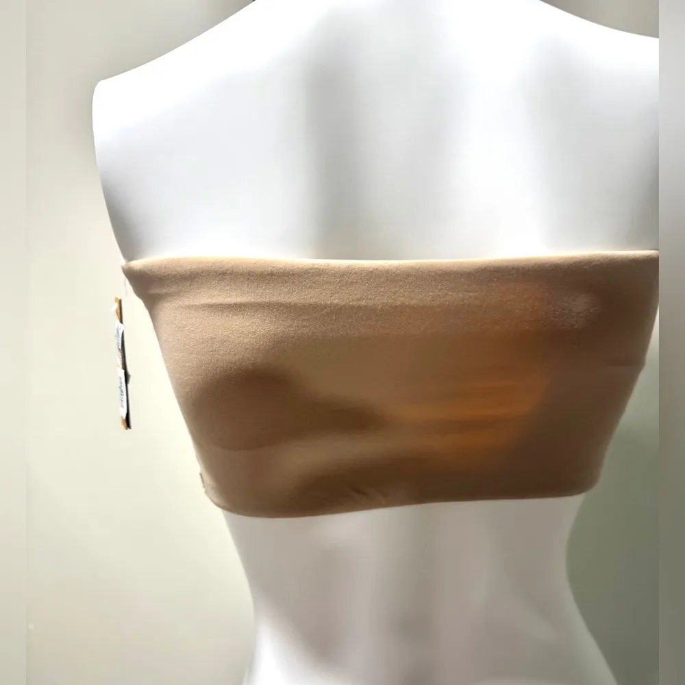 SKIMS Fits Everybody Bandeau Bra Top Nude Tan Strapless Size L Seamless NWT - Image 6