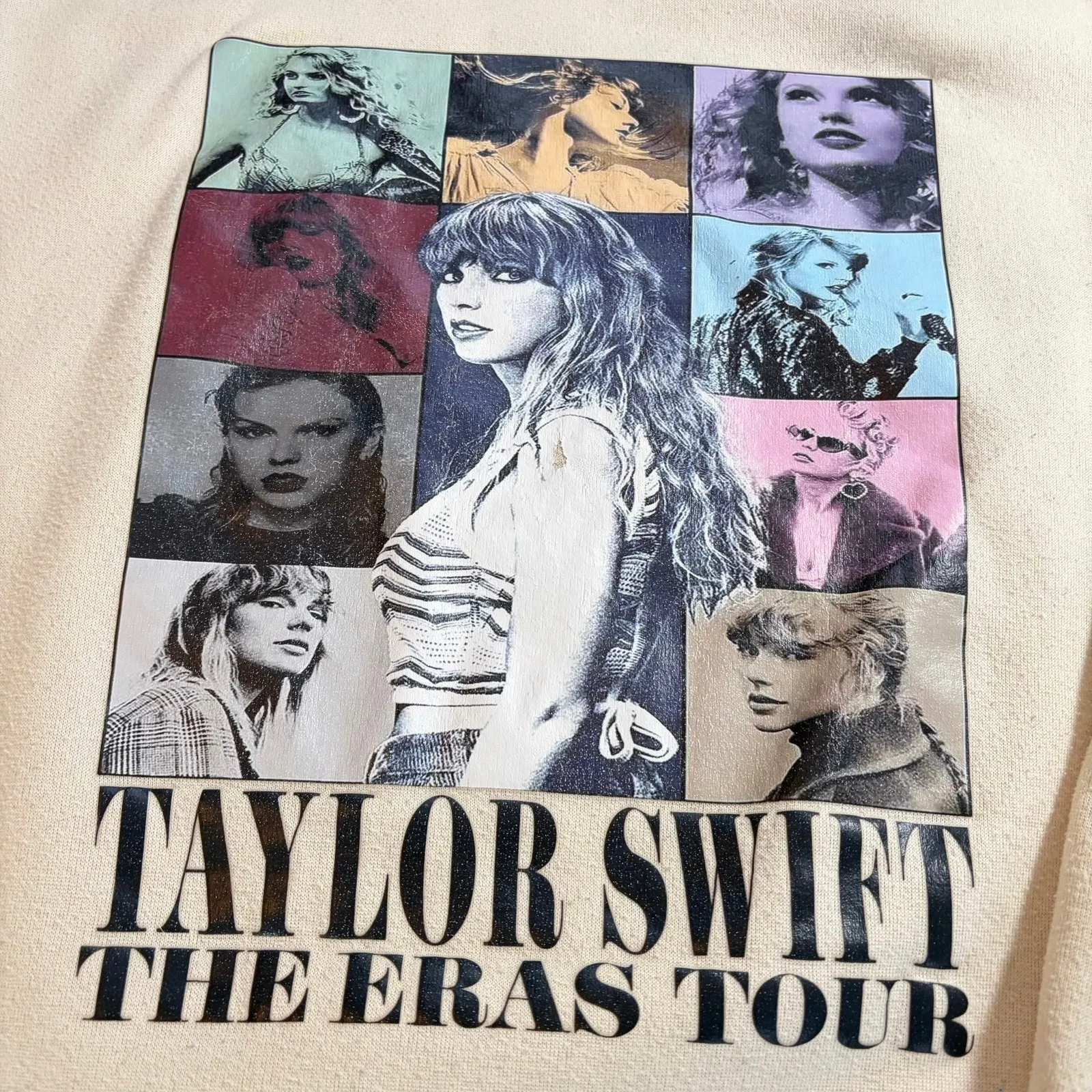 Taylor Swift Eras Tour cream crewneck sweatshirt. Size M. 1st American leg - Image 3