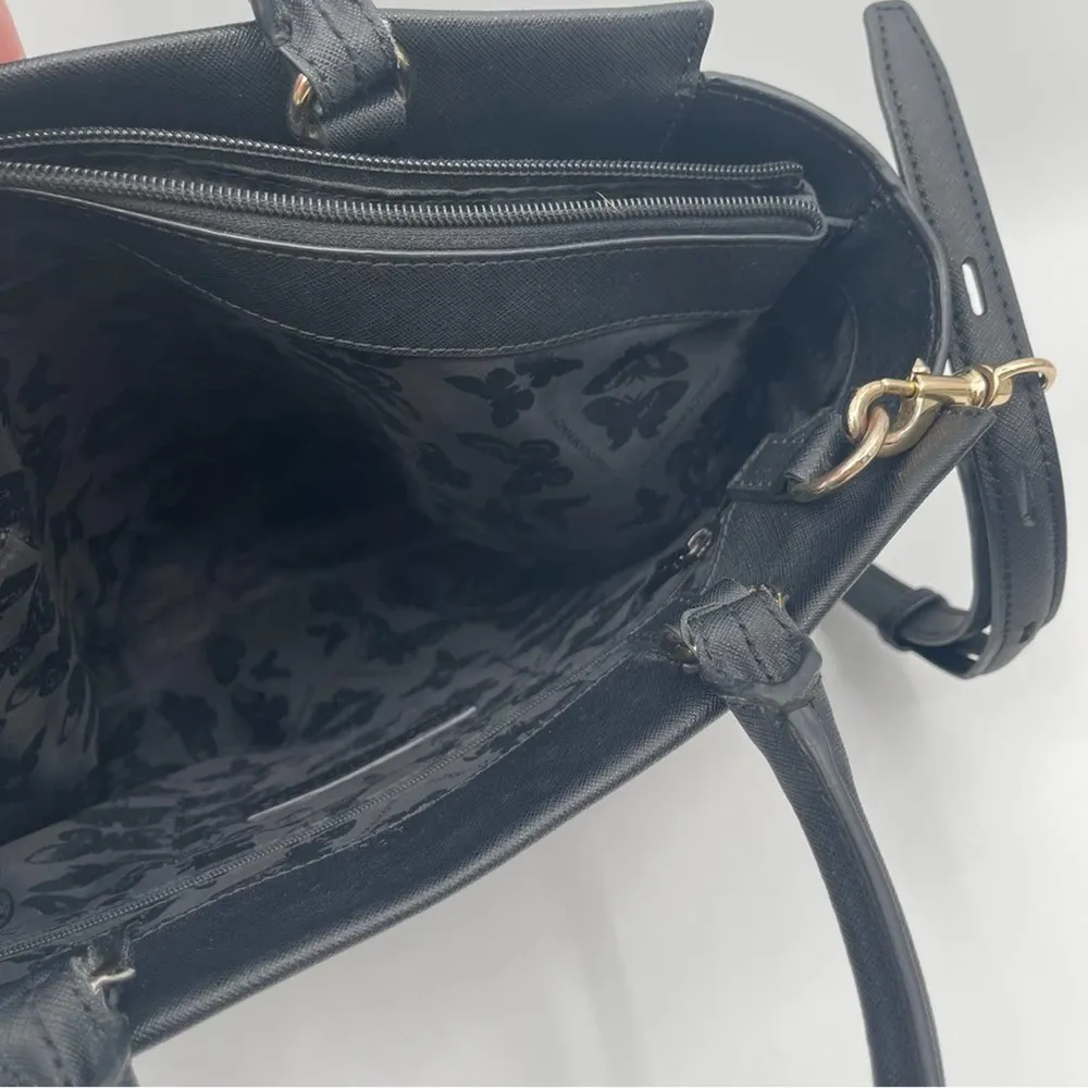 REBECCA MINKOFF Purse Monroe Tote Shoulder Bag Satchel Leather Gold Hardware - Image 9