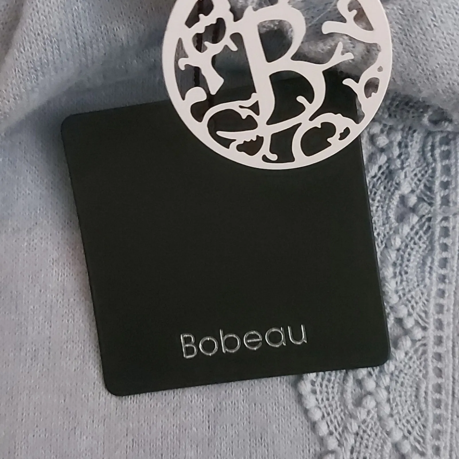 Bobeau Studio B Pastel Blue Soft Knit Sweater S NEW Cozy Comfy Winter Casual - Image 7