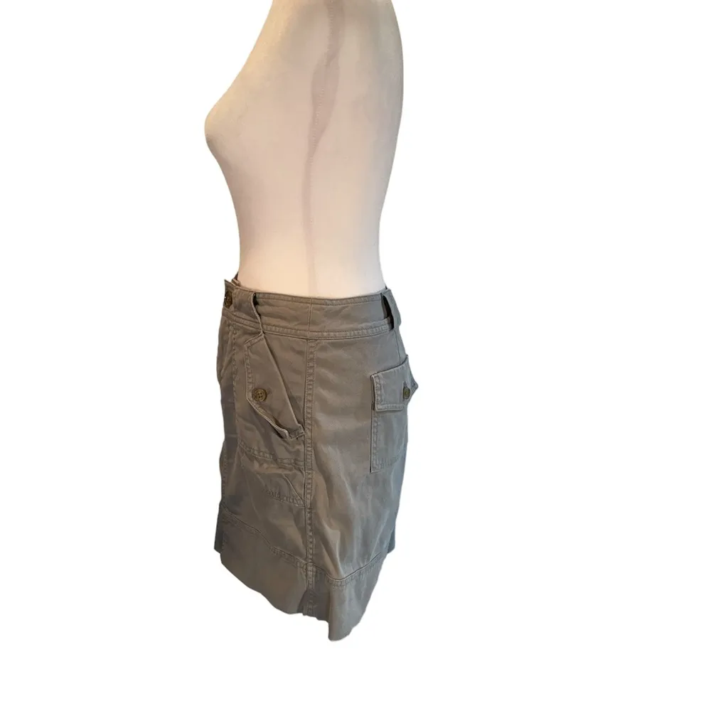 Tan Mini Skirt with Side & Back Pockets & Belt Loops Size 0P - Image 2