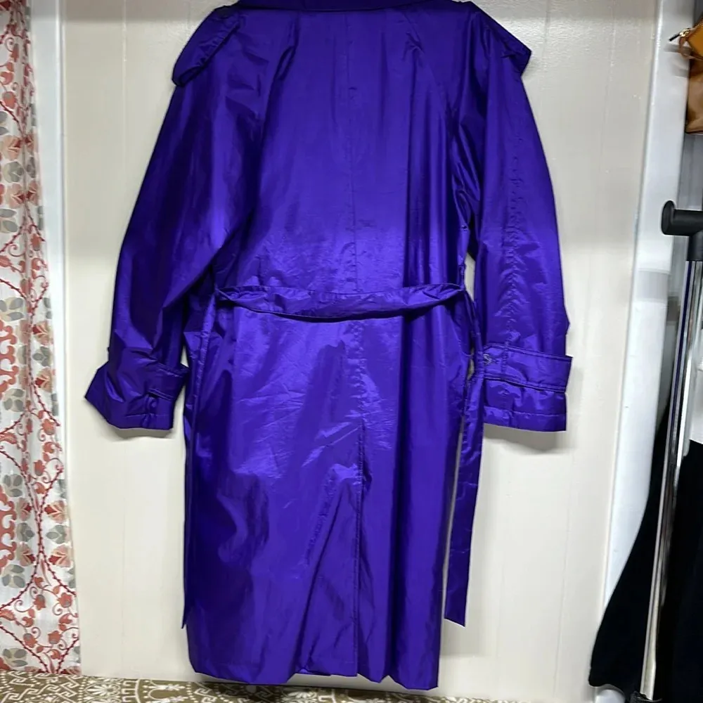 Vintage 80s Otello Pelle Derp Purple Raincoat - Image 6